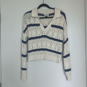 Crochet collared sweater